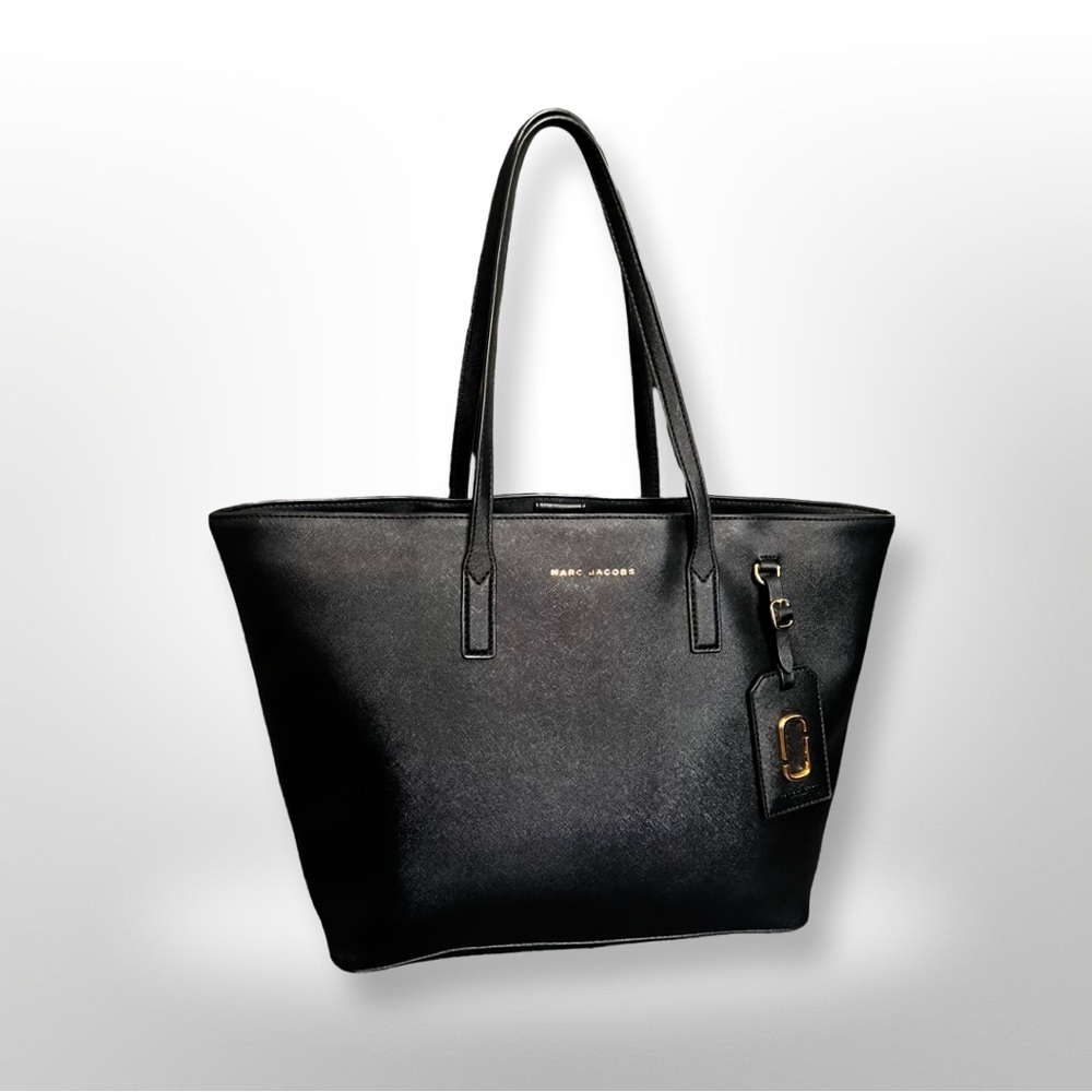 Marc Jacobs Large Black Saffiano Leather Tote